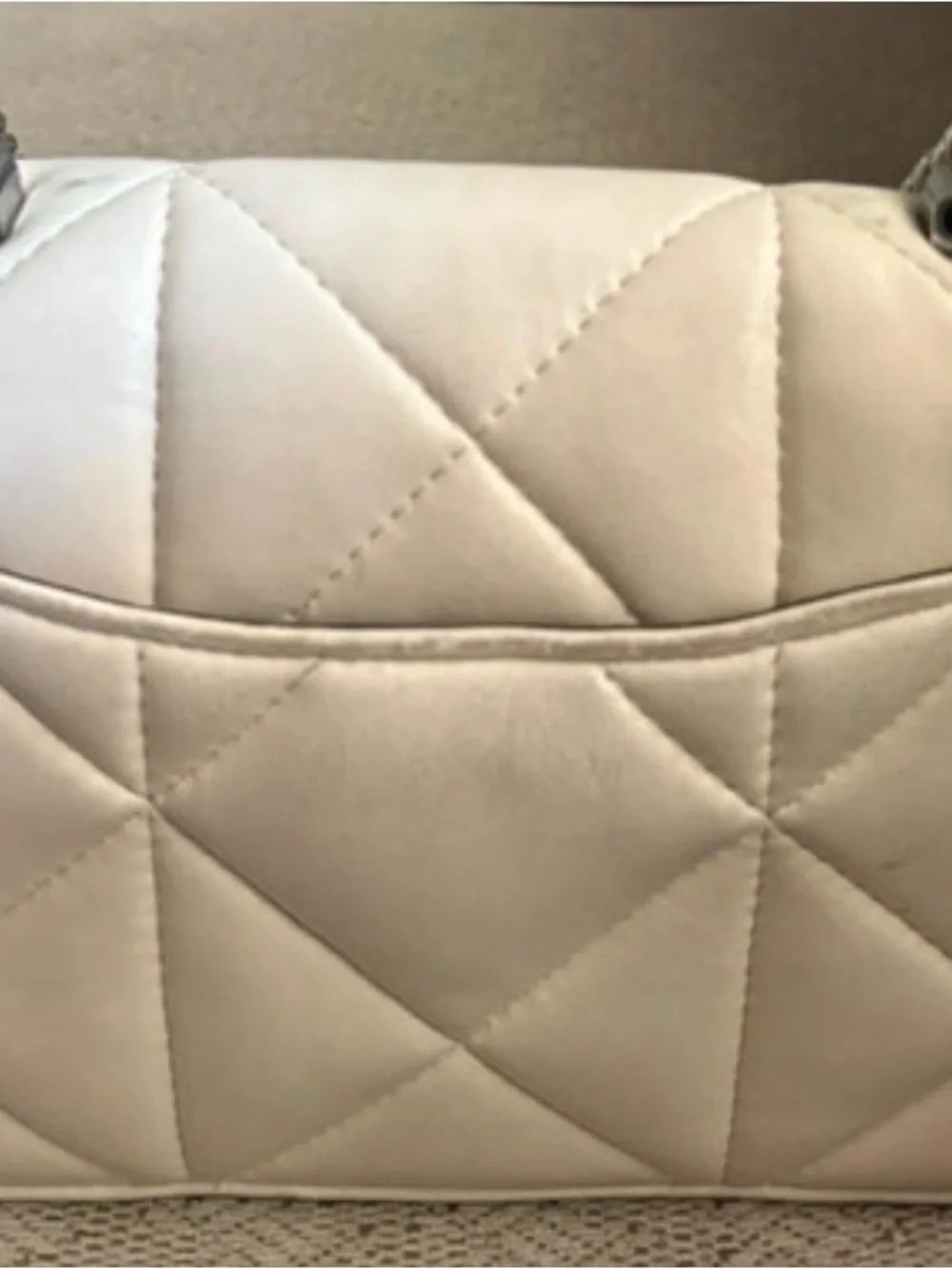 COACH Cream Quilted Leather Crossbody Bag